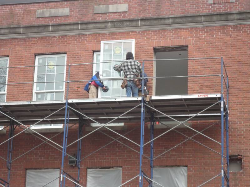 New Widows Being Installed on the Main Building